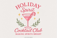 Holiday Spirit Cocktail Club PNG, Festive Christmas Drink, Product Image 1