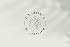 Hand holding flower round logo Product Image 1