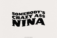 Somebody&#039;s Crazy Retro Groovy Quote, Digital Download PNG, Product Image 1