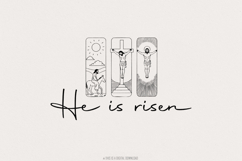 He Is Risen PNG, Easter Sublimation Design, Jesus Christian Product Image 1