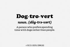 Dogtrovert Definition PNG, Dog Mom png, Dog Quote png, Dog Product Image 1