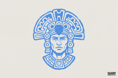 Aztec Warrior PNG, Tribal Headdress Digital Download, Product Image 1