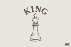 King PNG Chess Piece Design, Digital Download for Men, Product Image 1