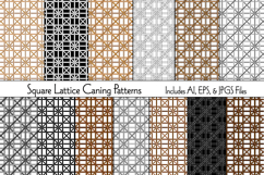 Square Lattice Caning Seamless Patterns Product Image 1