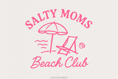 Salty Moms Beach Club Shirt, Beach PNG, Summer Shirt, Mom Product Image 1