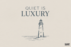 Quiet Is Luxury PNG, Minimalist Lighthouse Shirt Design, Product Image 1
