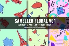 Sameller Floral V01 Seamless Patterns Collection Product Image 1