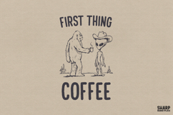 First Thing Coffee Coffee PNG, Bear PNG, Western PNG With Product Image 2