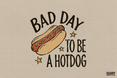 Bad Day To Be A Hotdog PNG, Funny Food Shirt, Sarcastic Product Image 1