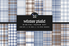 16 Winter Plaid Seamless Patterns Product Image 1