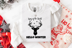 King of the North SVG - Hello Winter Deer Head Cut File Product Image 3
