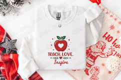 Teach Love Inspire SVG - Cute Teacher Appreciation Cut File Product Image 3