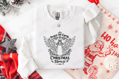 Peace on Earth Christmas Blessings Angel Shirt Design Product Image 1