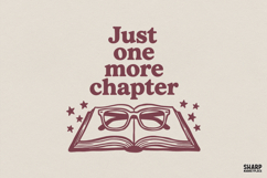 Just One More Chapter PNG, Book Lover Shirt Design, Reader Product Image 1