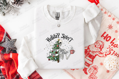 Holiday Spirit Christmas Tree Sign T Shirt Design Graphic Product Image 2