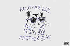Another Day Another Slay Cool Hamster Sunglasses Drawing, Product Image 1