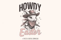 Howdy Easter PNG, Digital Download, Kids Easter Designs, Product Image 1