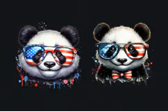 4th of July Panda sublimation print design PNG Product Image 2