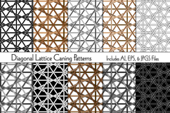 Diagonal Lattice Caning Patterns Product Image 1