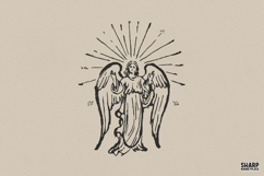 Angel Christian PNG, Trendy PNG, Shirt PNG, Vintage Product Image 1
