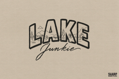 Lake Junkie PNG, Summer Lake Life Shirt Design, Fishing Product Image 1