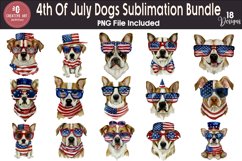 4th Of July Dog Sublimation Bundle Product Image 1