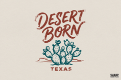 Desert Born PNG, Texas Cactus Shirt Design, Southwest Product Image 1