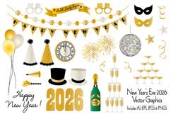 New Year&#039;s Eve 2026 Vector Illustrations Product Image 1