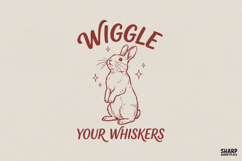 Wiggle Your Whiskers Bunny PNG, Cute Rabbit Shirt Design, Product Image 1