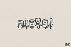 Cute Medical Team PNG, Nurse Doctor Healthcare Design, Product Image 1