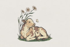 Cow PNG, Calf Digital Download, Daisy Flower Shirt Design, Product Image 1