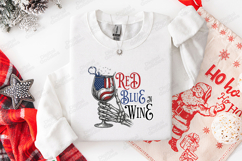 Red White n Wine SVG - Patriotic Skeleton Wine 4th of July Product Image 3