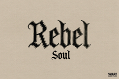 Rebel Soul, Western PNG Gothic Letter Shirt Design, Trendy Product Image 1
