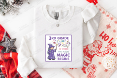 3rd Grade SVG - Where The Magic Begins Wizard Cut File Product Image 3