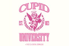 Cupid University PNG, Valentine PNG, Valentines Day T Shirt Product Image 1
