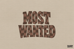 Most Wanted Distressed Western Text PNG, Vintage Cowgirl Product Image 1