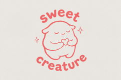 Sweet Creature PNG, Cute Cartoon Animal Clipart, Digital Product Image 1