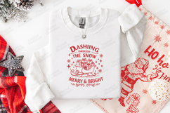 Dashing Through The Snow Merry &amp; Bright T-Shirt Design Product Image 2