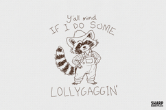Y'all Mind If I Do Some Lollygaggin' Funny Raccoon Overalls Product Image 1