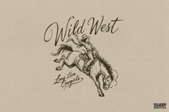 Wild West Long Live Cowgirls Bronc Rider, Western PNG, Product Image 1