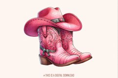 Coquette Cowgirl PNG, Western Valentine Sublimation, Product Image 1