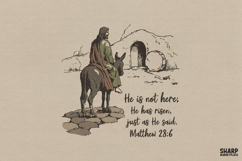 He Is Not Here He Has Risen, Just As He Said. Matthew 28:6 Product Image 1