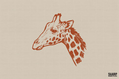 Giraffe Head Trendy Shirt Sublimation, Minimal Safari Product Image 1