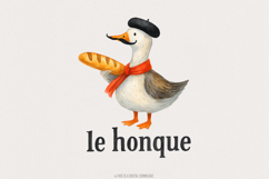 Le Honque French Goose Png, Funny Goose Png, Cute Bird Product Image 1