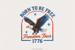 Retro 4th Of July PNG , Independence Day Sublimation Product Image 1