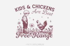 Free Range Farm Kid Design, Homestead PNG, Vintage Farm Product Image 1