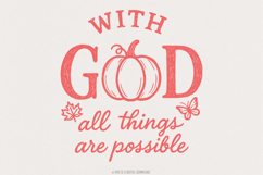 With God All Things Are Possible PNG, Inspirational Autumn Product Image 1