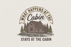 What Happens at the Cabin PNG, Stays at the Cabin, Cabin Product Image 1