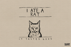 I Ate A Rat It Tasted Good, Funny Cat PNG, Sarcastic Animal Product Image 1