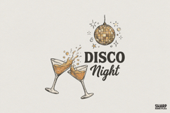 Disco Night PNG, Retro Party Shirt, Boogie Dance PNG, Product Image 1